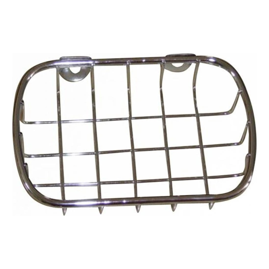 Portasapone da parete in filo metallico 9x14 cm cromo lucido