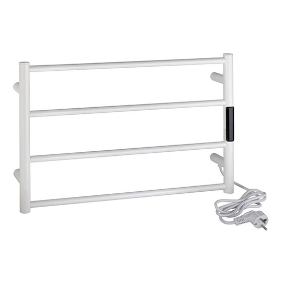 Portasciugamani 56x37 cm acciaio inox/bianco