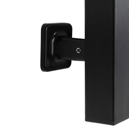 Portasciugamani elettrico con termostato SILOUETTE 187W/230V 120,6 cm IP44 nero destra quadrato
