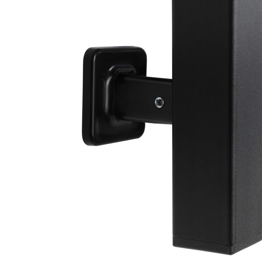 Portasciugamani elettrico con termostato SILOUETTE 187W/230V 120,6 cm IP44 nero destra quadrato