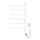 Portasciugamani rotante elettrico con termostato ARABESQUE 196W/230V 81,8 cm IP44 bianco
