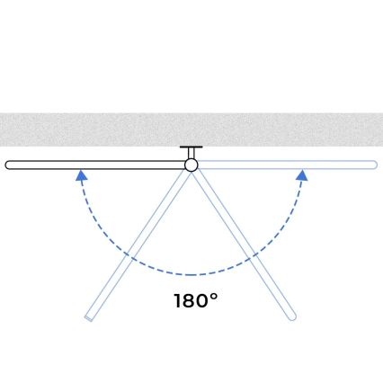 Portasciugamani rotante elettrico con termostato FOUETTE 128W/230V 64,6 cm IP44 bianco