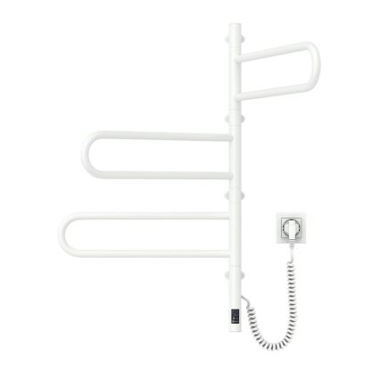 Portasciugamani rotante elettrico con termostato FOUETTE 185W/230V 81,8 cm IP44 bianco