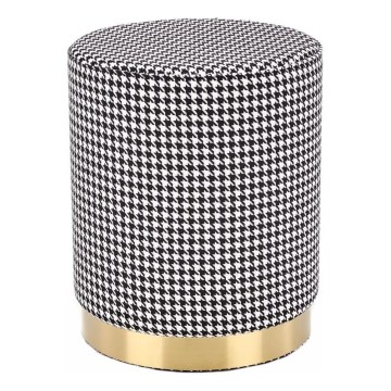 Pouf ARUNA diam. 36 cm bianco/nero/oro