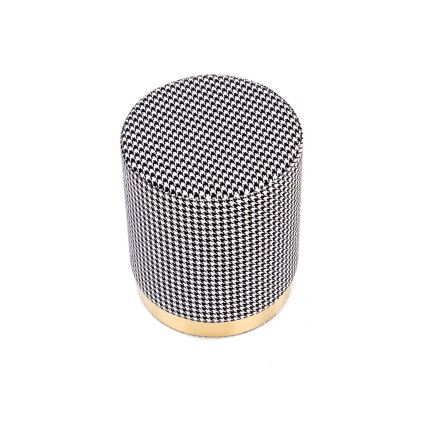 Pouf ARUNA diam. 36 cm bianco/nero/oro