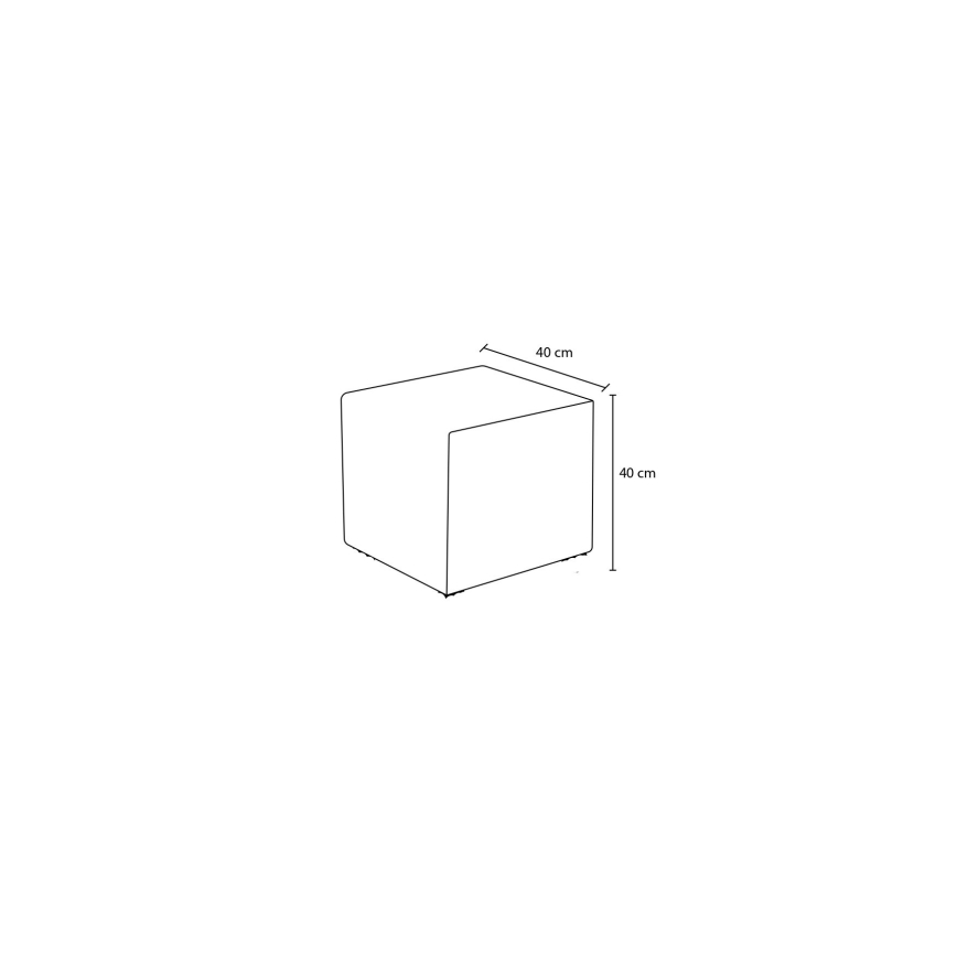 Pouf CUBI 40x40 cm marrone scuro