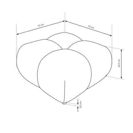 Pouf imbottito ALMADA 72 x 72 cm crema