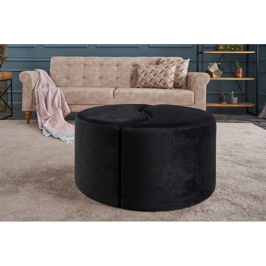 Pouf JING Ø 80 cm antracite