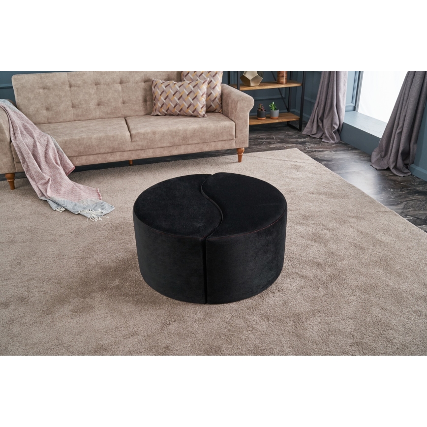 Pouf JING Ø 80 cm antracite