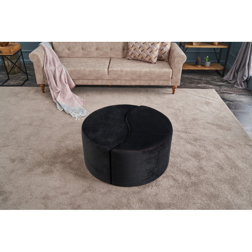Pouf JING Ø 80 cm antracite