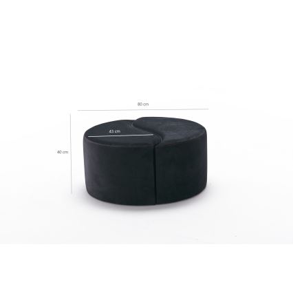 Pouf JING Ø 80 cm antracite