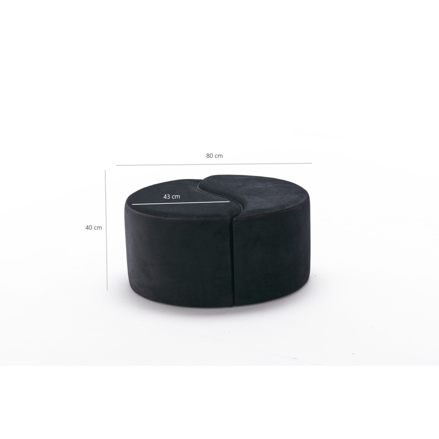 Pouf JING Ø 80 cm antracite