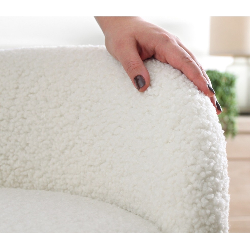 Pouf MIKI Ø 46 cm, bianco