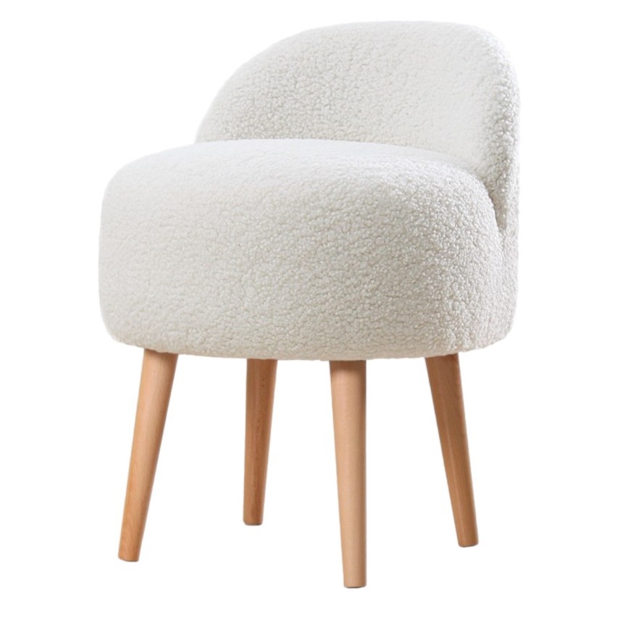 Pouf MIKI Ø 46 cm, bianco