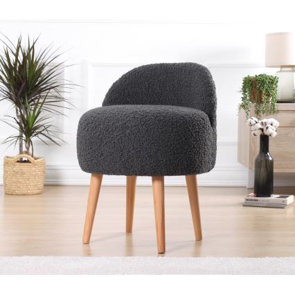 Pouf MIKI Ø 46 cm grigio scuro