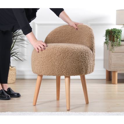 Pouf MIKI Ø 46 cm marrone