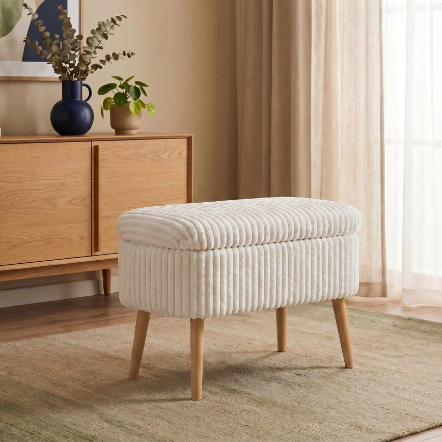 Pouf MOLIS 35x60 cm bianco