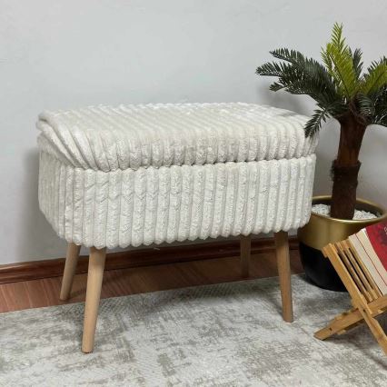 Pouf MOLIS 35x60 cm bianco