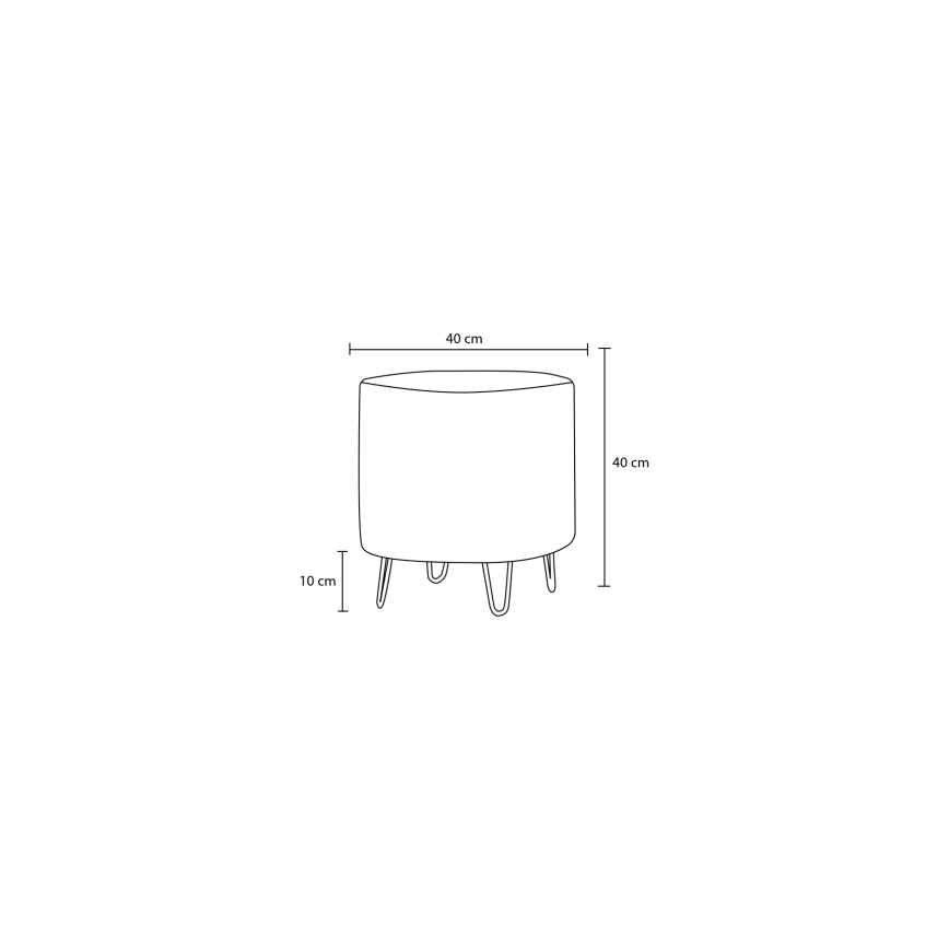 Pouf NANI Ø 40 cm antracite