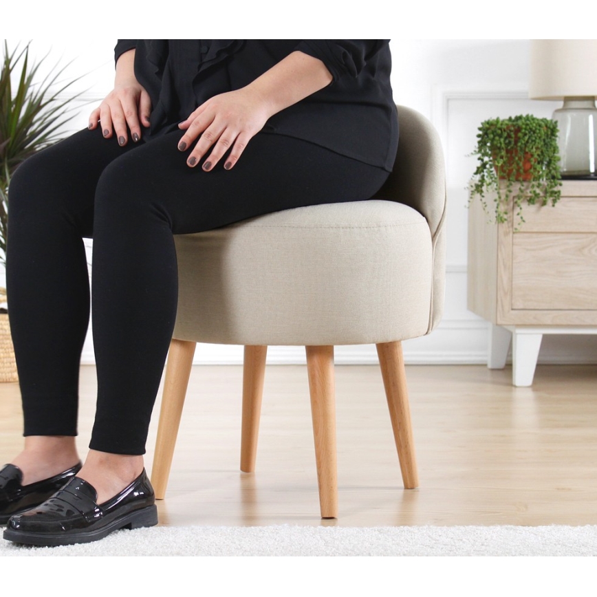 Pouf NIKI Ø 46 cm crema