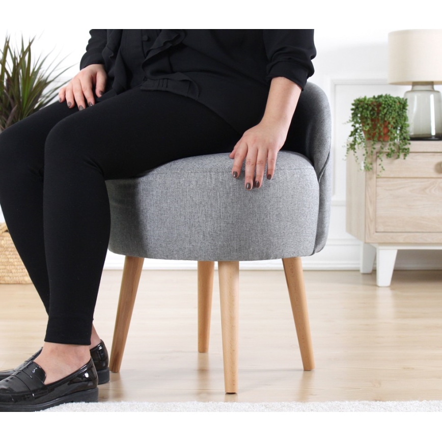 Pouf NIKI Ø 46 cm, grigio