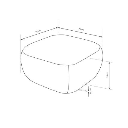 Pouf OLBIA 75x75 cm beige