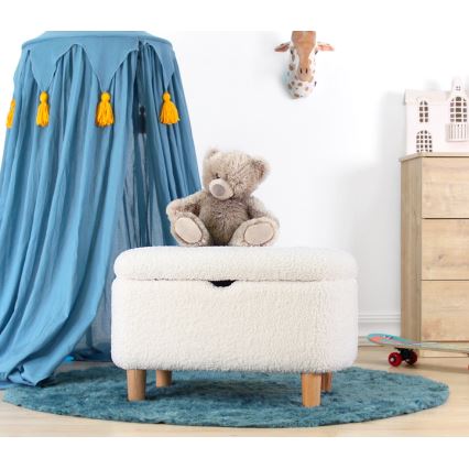 Pouf PIXI 37x61 cm bianco