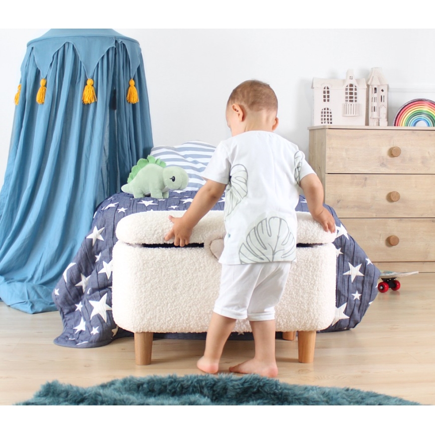 Pouf PIXI 37x61 cm bianco