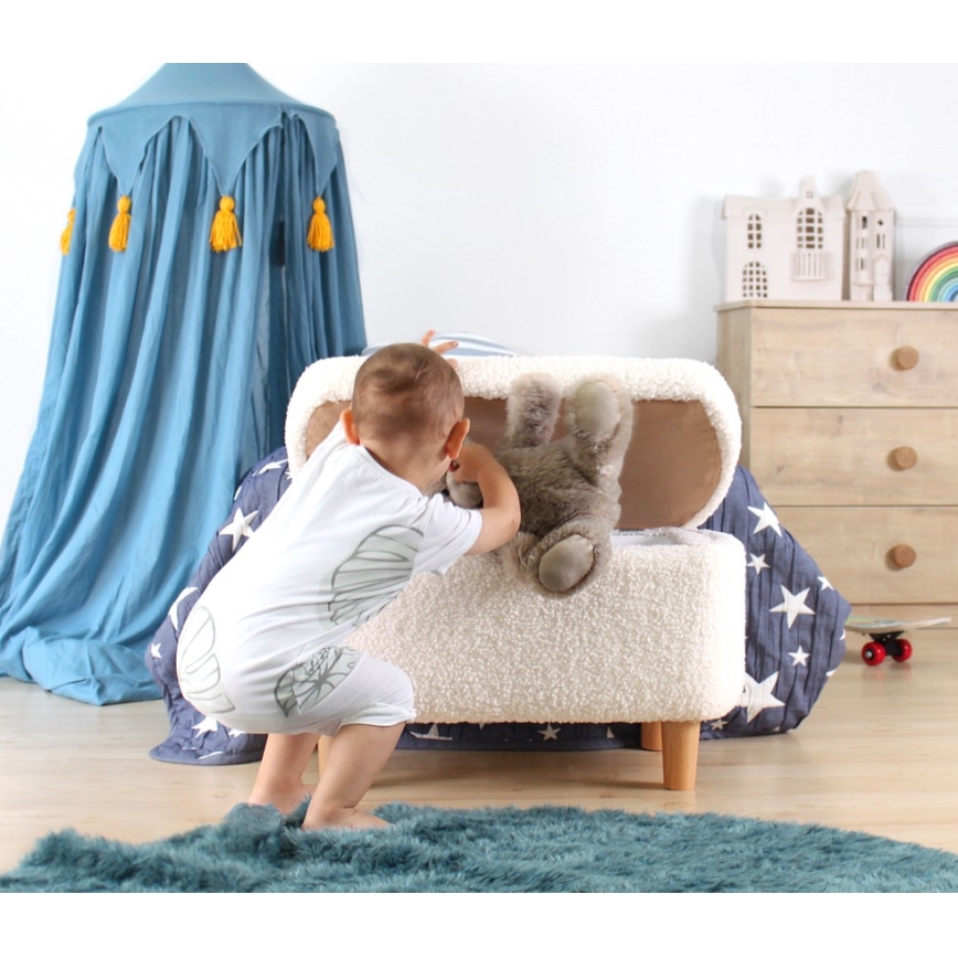 Pouf PIXI 37x61 cm bianco