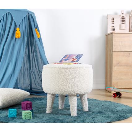 Pouf PIXI Ø 38 cm, bianco