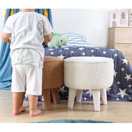 Pouf PIXI Ø 38 cm, bianco