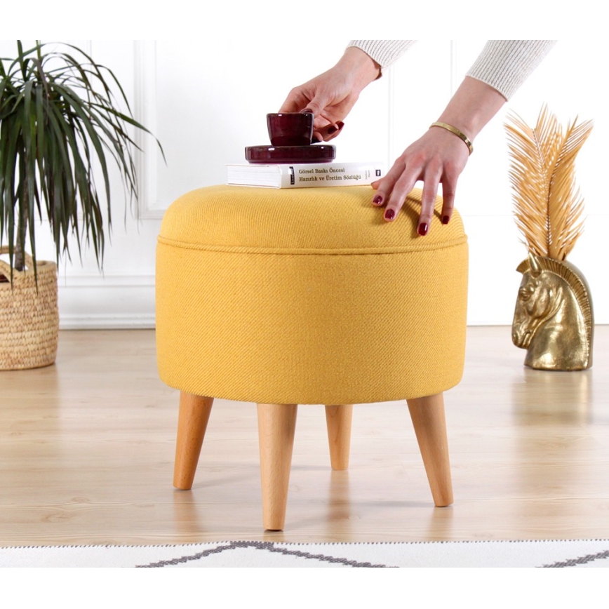 Pouf PIXI Ø 40 cm, giallo