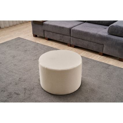 Pouf RABO, diametro 58 cm, crema