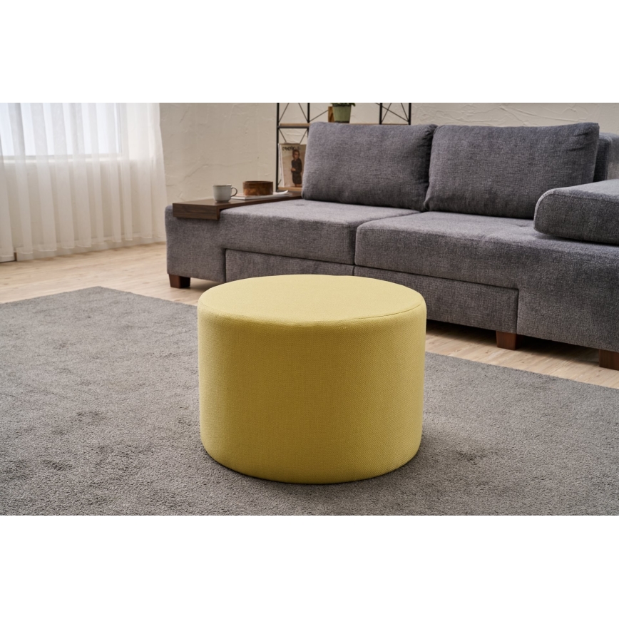 Pouf RABO, diametro 58 cm, giallo