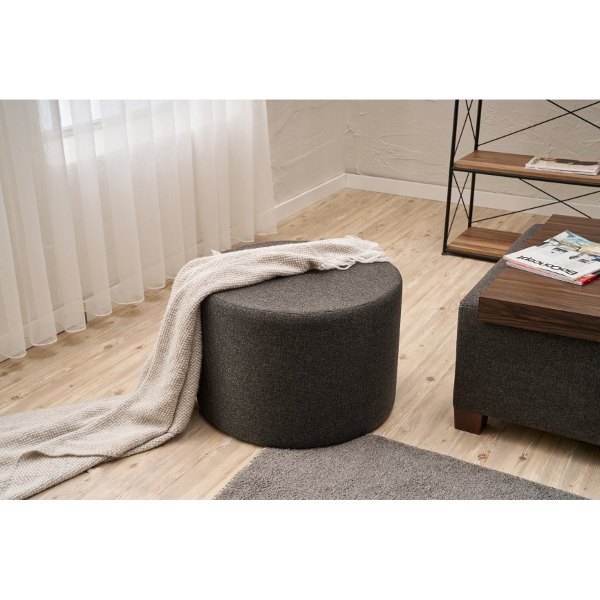 Pouf RABO Ø 58 cm antracite