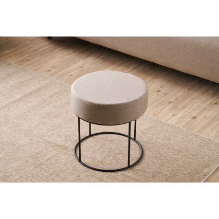 Pouf RELO Ø 40 cm beige