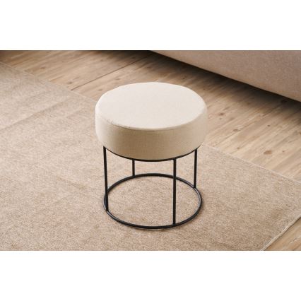 Pouf RELO Ø 40 cm crema