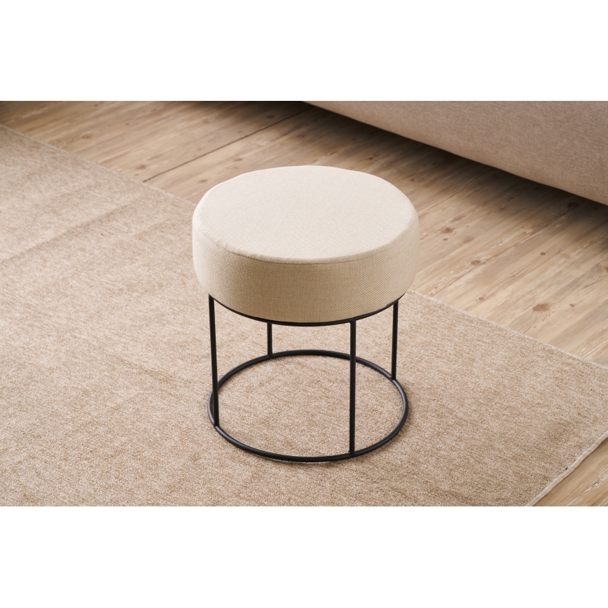 Pouf RELO Ø 40 cm crema