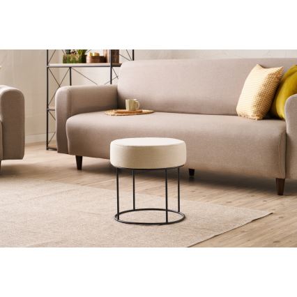Pouf RELO Ø 40 cm crema