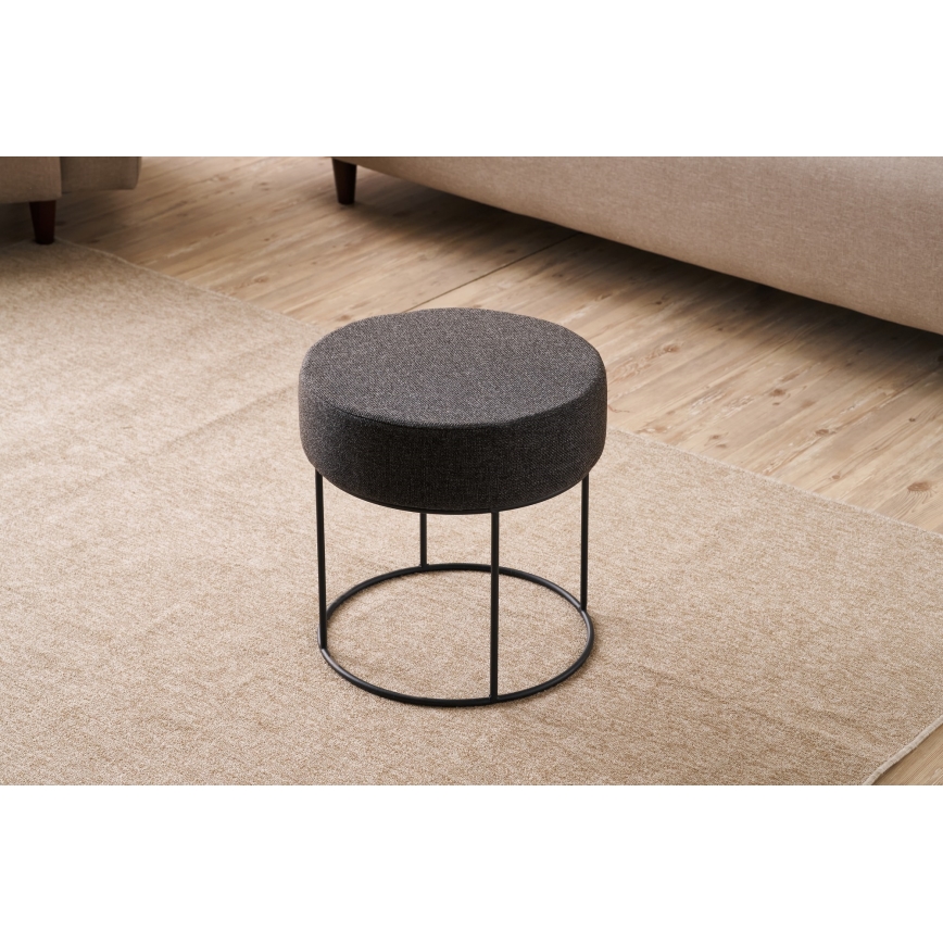Pouf RELO Ø 40 cm marrone scuro