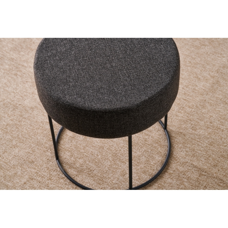Pouf RELO Ø 40 cm marrone scuro