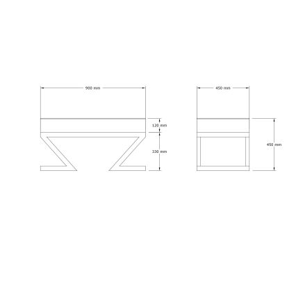 Pouf RINA 45x90 cm marrone