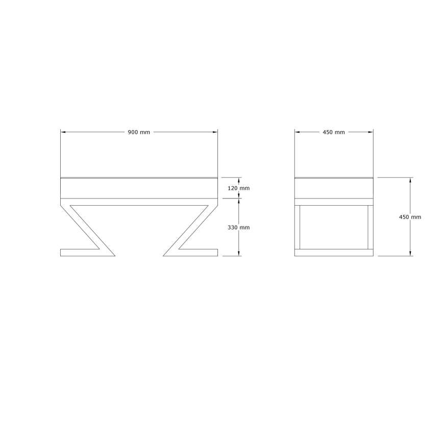Pouf RINA 45x90 cm marrone