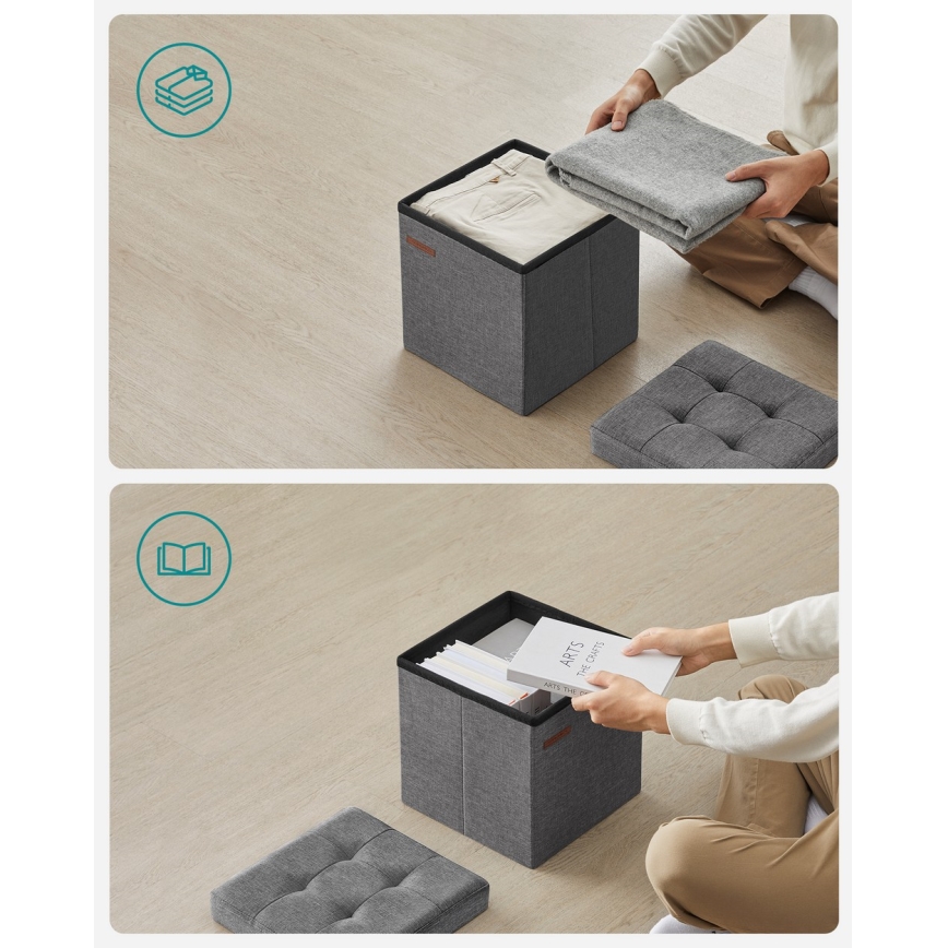 Pouf SULTAN 30x30 cm grigio