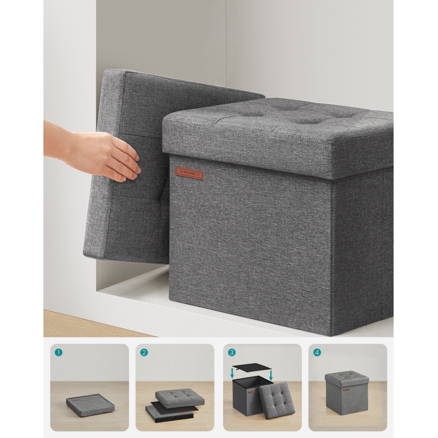 Pouf SULTAN 30x30 cm grigio