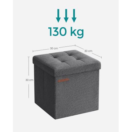 Pouf SULTAN 30x30 cm grigio