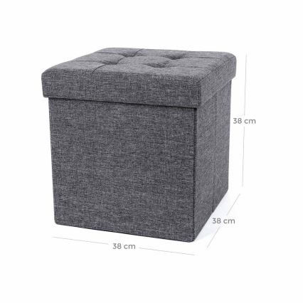 Pouf SULTAN 38x38 cm grigio