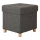 Pouf SULTAN 38x40 cm grigio scuro