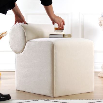Pouf TIKI 47x45 cm crema