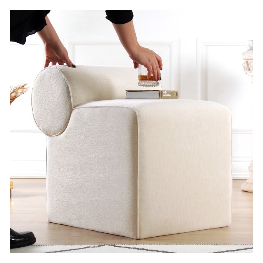 Pouf TIKI 47x45 cm crema